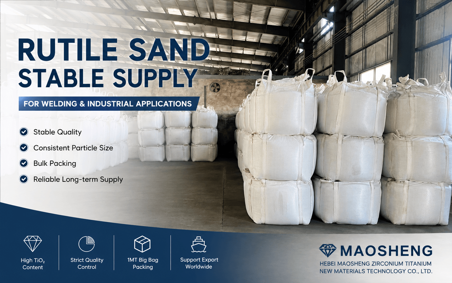 Why More Welding Electrode Manufacturers Prefer Stable Rutile Sand Supply