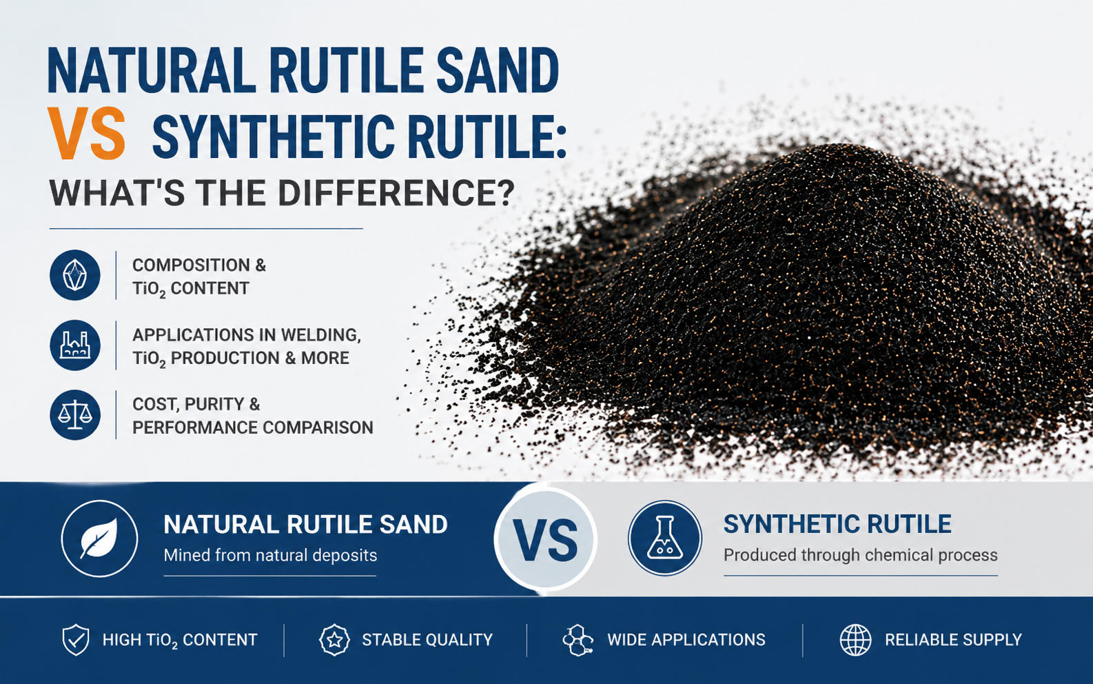 Natural Rutile Sand vs Synthetic Rutile: What's the Difference?
