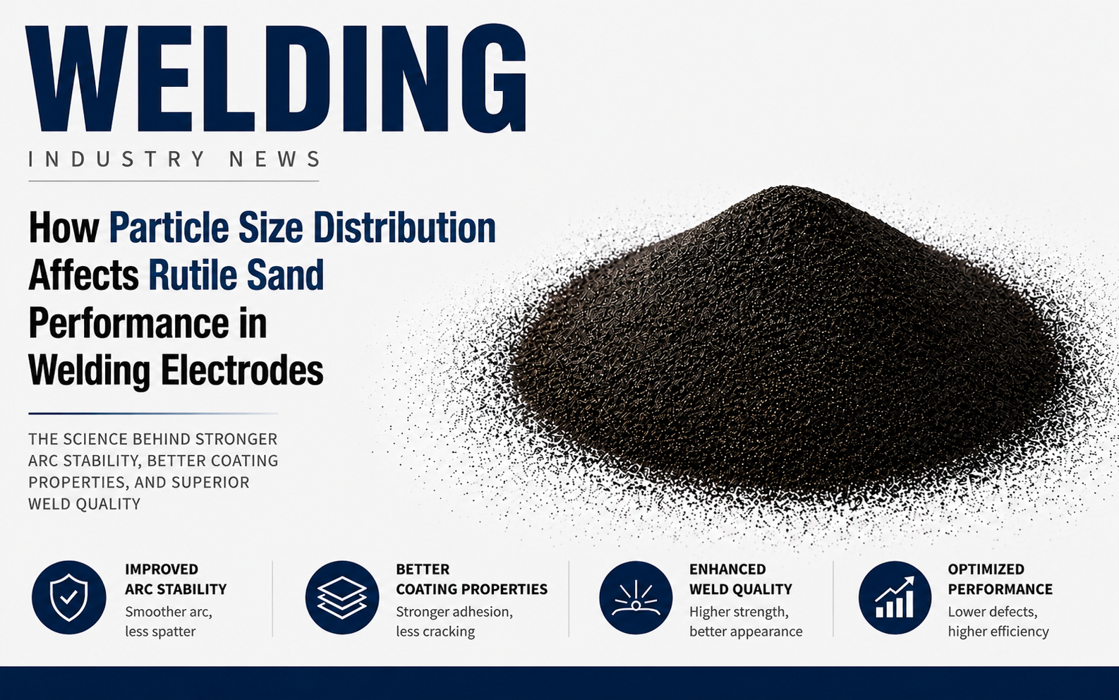 How Particle Size Distribution Affects Rutile Sand Performance in Welding Electrodes