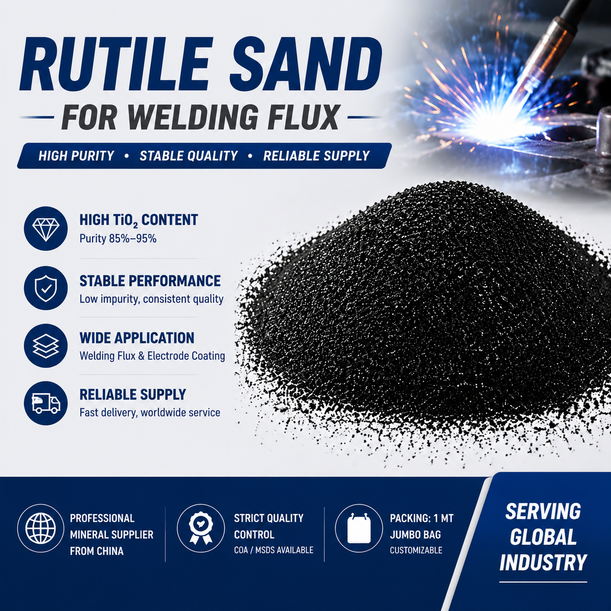 Rutile Sand Flux Grade