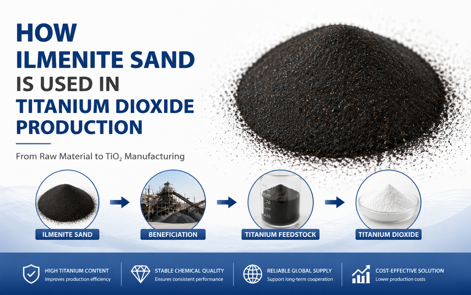 How Ilmenite Sand Is Used in Titanium Dioxide Production