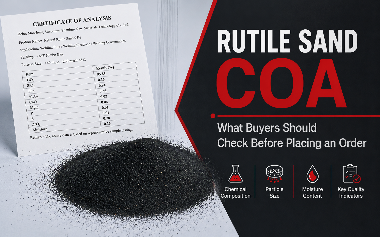 Rutile Sand COA: What Buyers Should Check Before Placing an Order